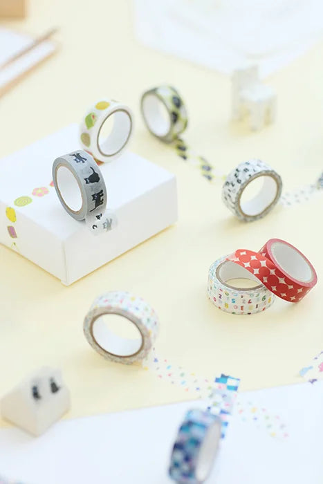 x SOU SOU - 15mm Roll of Tape - Smile Flowers - Green