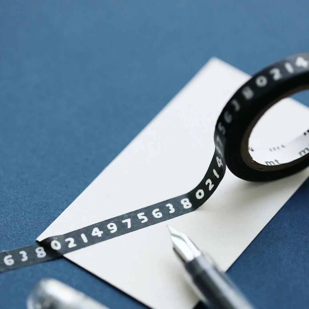 x SOU SOU - 7mm Roll of Tape - Numbers - Black