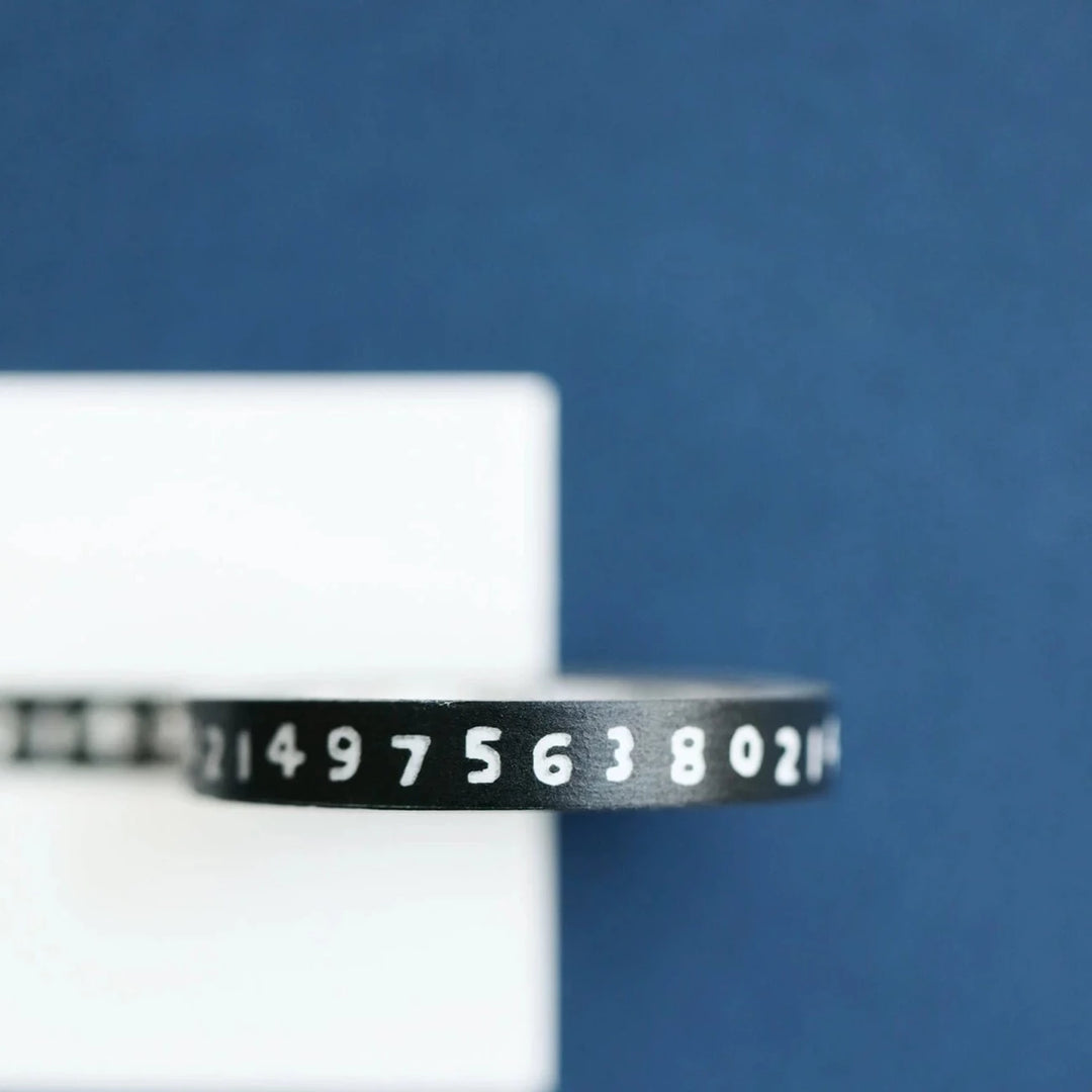 x SOU SOU - 7mm Roll of Tape - Numbers - Black