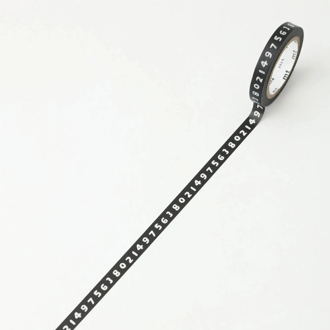 x SOU SOU - 7mm Roll of Tape - Numbers - Black
