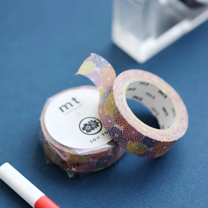 x SOU SOU - 15mm Roll of Tape - Chrysanthemum