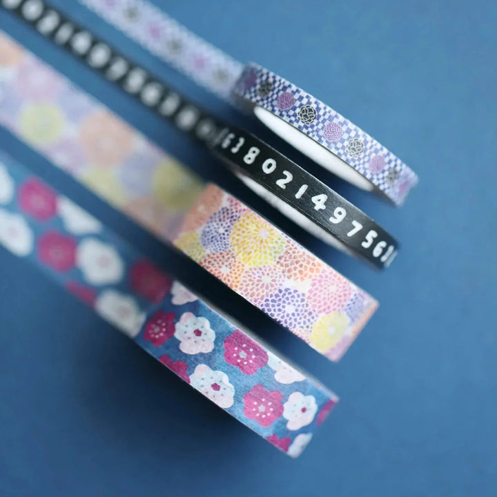 x SOU SOU - 15mm Roll of Tape - Smile Flowers - Navy Blue