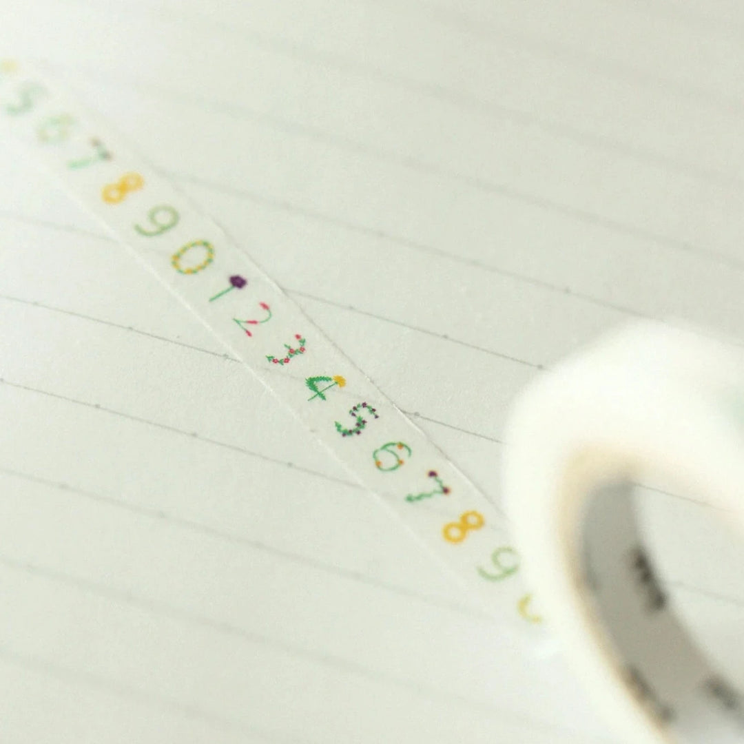 x SOU SOU - 7mm Roll of Tape - Floral Numbers