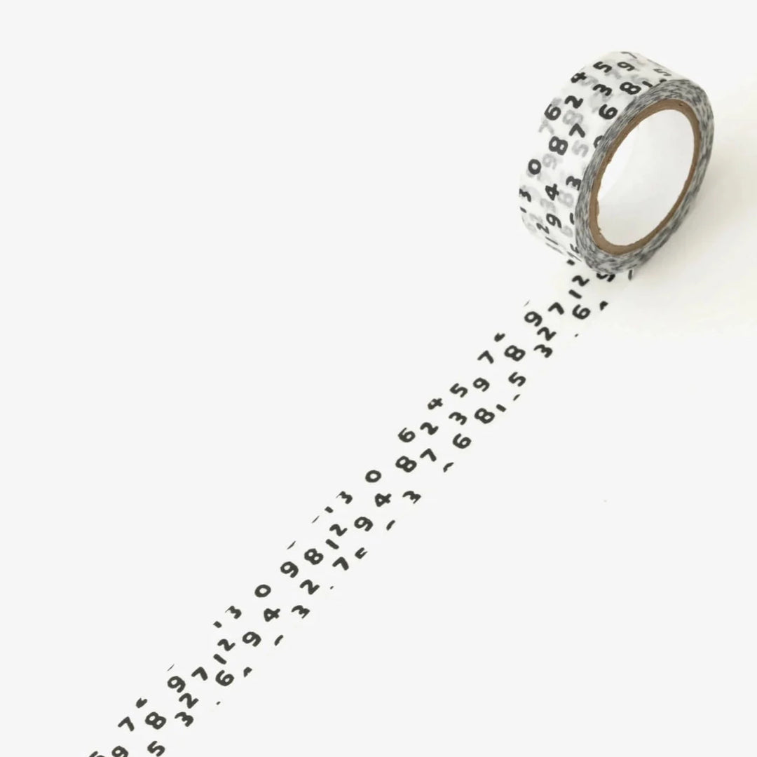 x SOU SOU - 15mm Roll of Tape - Numbers - White