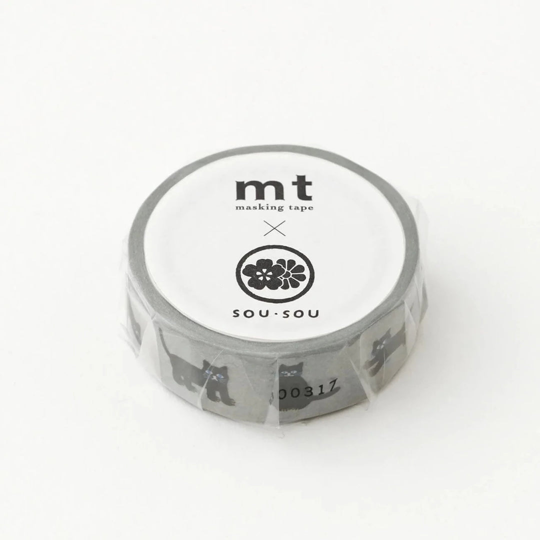 x SOU SOU - 15mm Roll of Tape - Neko Cat