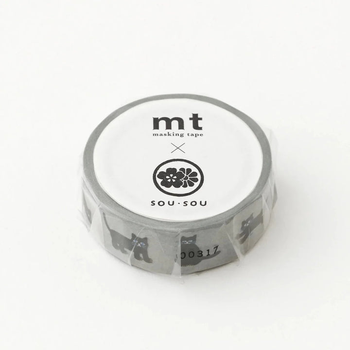 x SOU SOU - 15mm Roll of Tape - Neko Cat