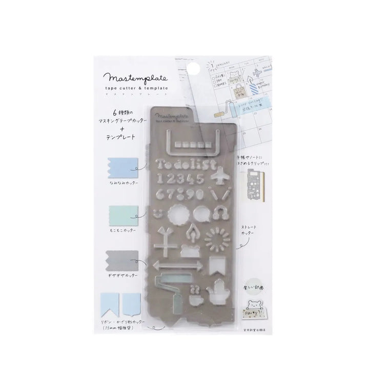 Mastemplate - Washi Tape Cutter + Stencil + Bookmark - Schedule