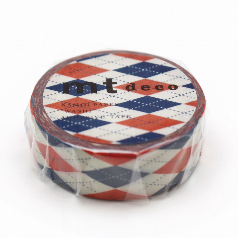 15mm Roll of Tape - Argyle Pattern