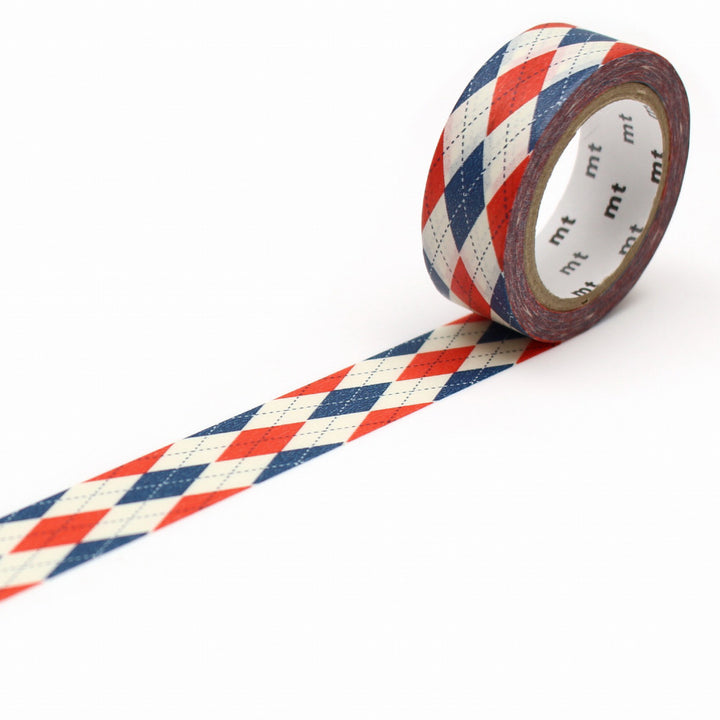 15mm Roll of Tape - Argyle Pattern