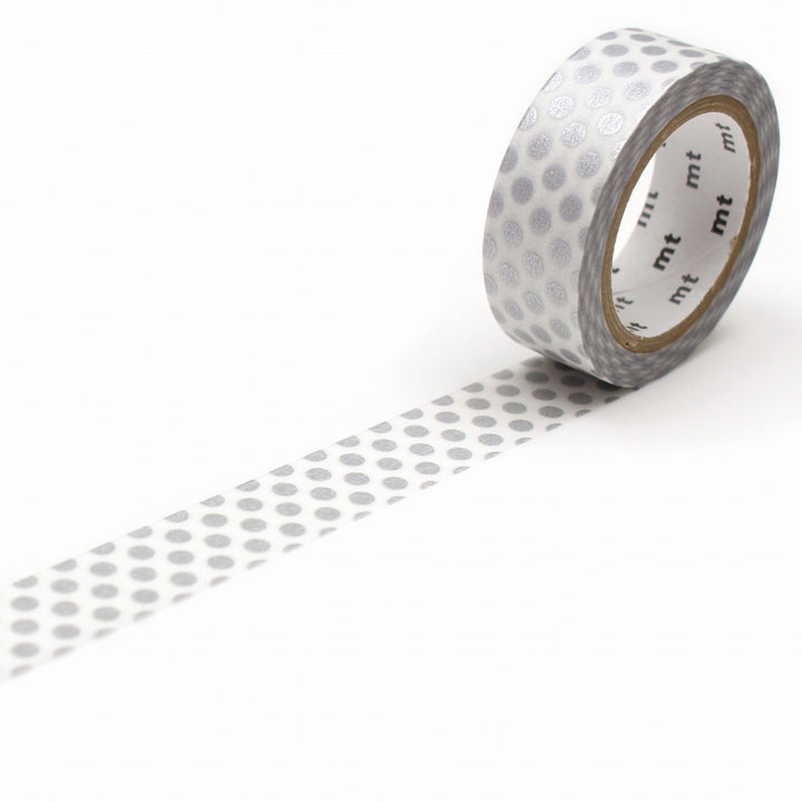15mm Roll of Tape - Dots - Silver