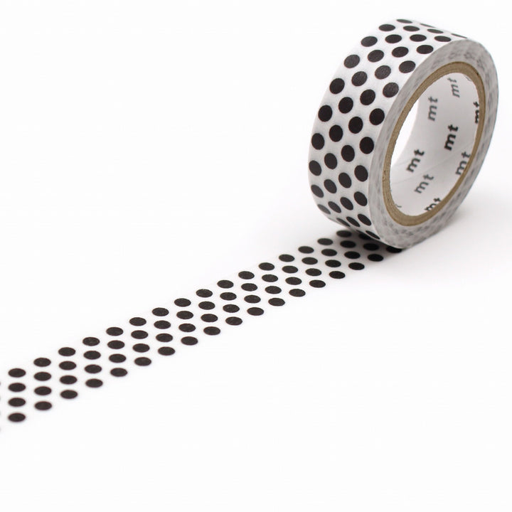 15mm Roll of Tape - Dots - Black
