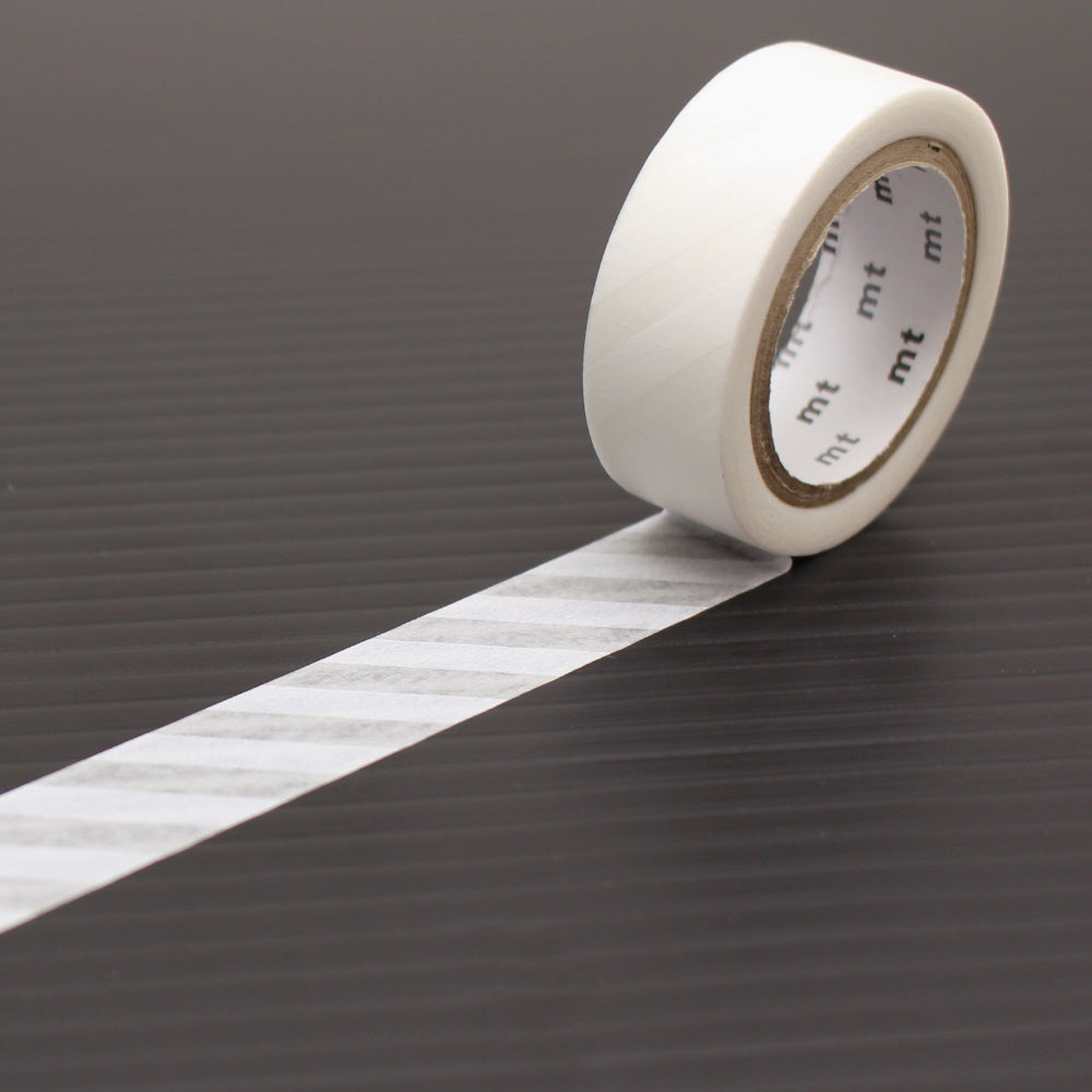 15mm Roll of Tape - Stripes - White