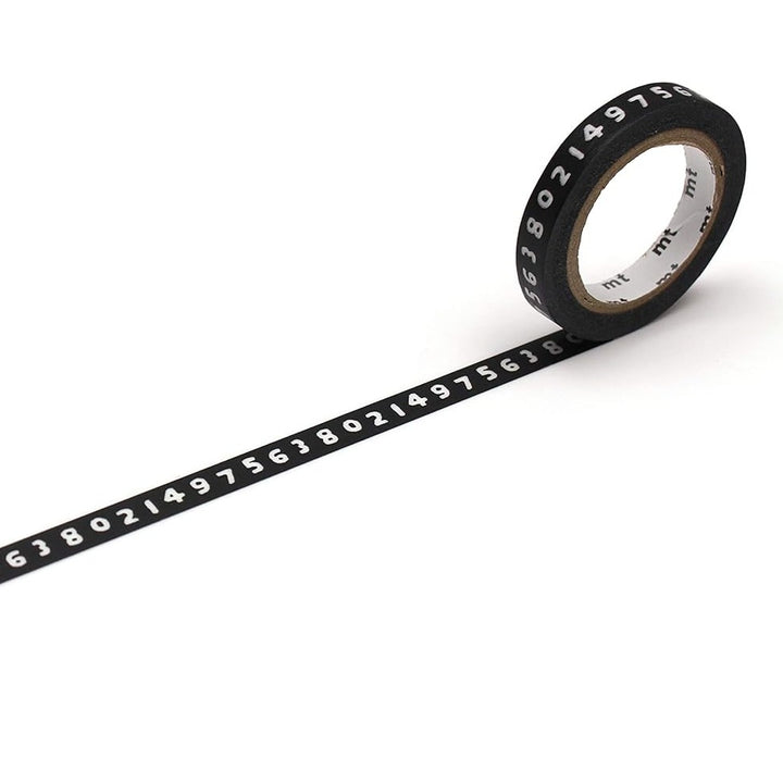 x SOU SOU - 7mm Roll of Tape - Numbers - Black