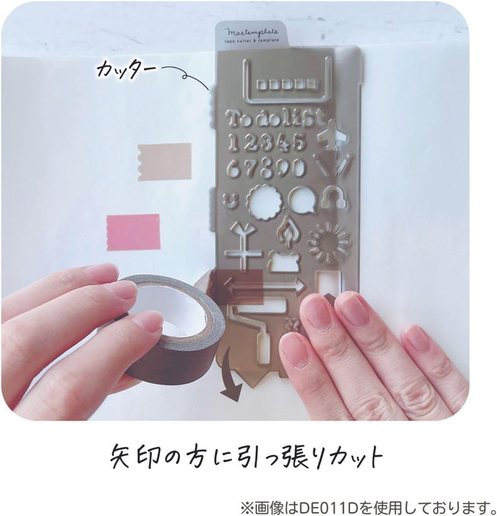 Mastemplate - Washi Tape Cutter + Stencil + Bookmark - Schedule