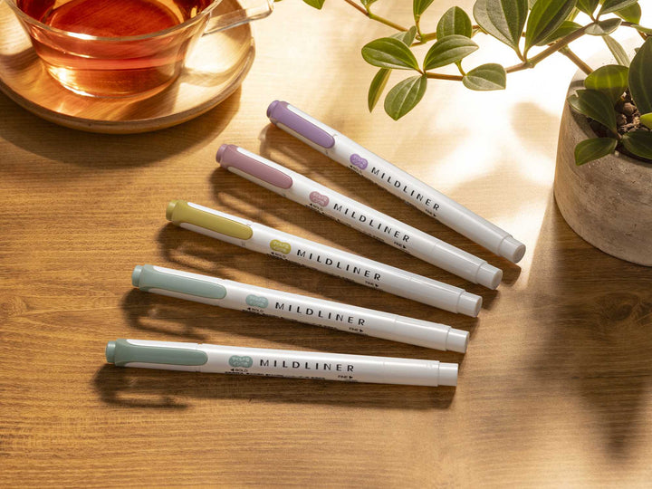 Mildliner Highlighter Markers Set of 5 - Calming