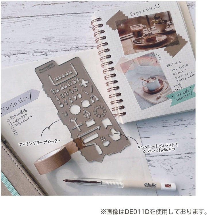 Mastemplate - Washi Tape Cutter + Stencil + Bookmark - Schedule