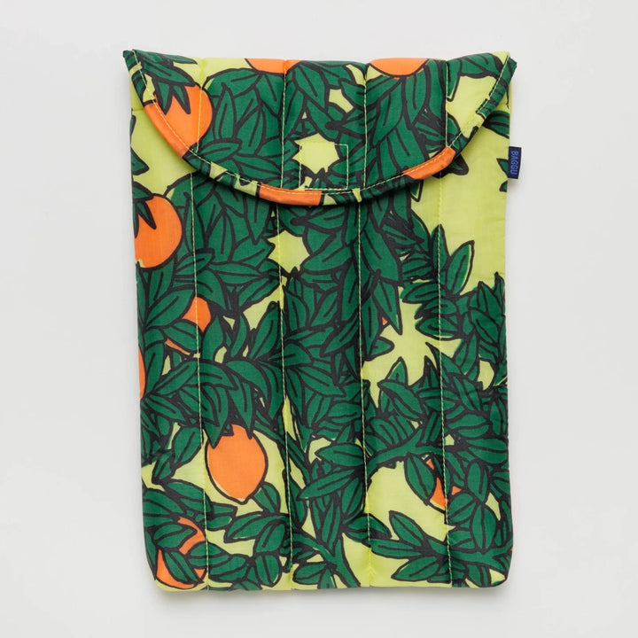 Puffy Laptop Sleeve 13" - Orange Tree Yellow