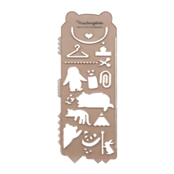 Mastemplate - Washi Tape Cutter + Stencil + Bookmark - Animal