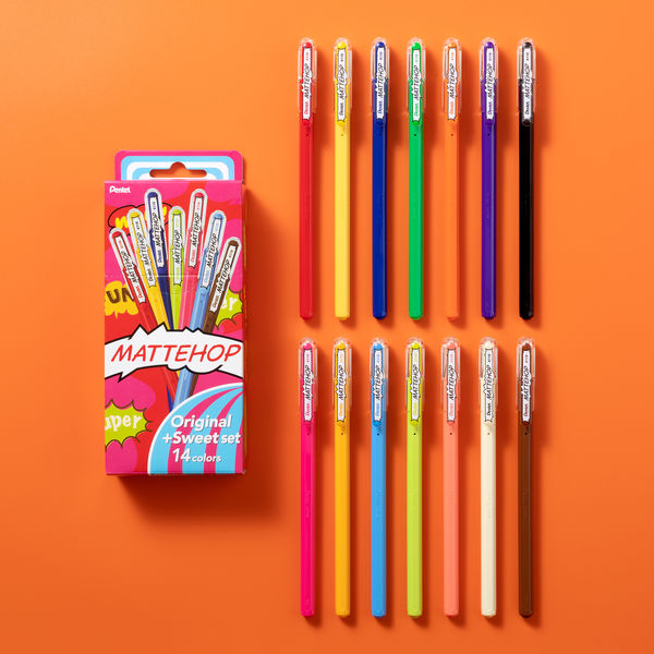 Mattehop Gel Pen Set - 14 Colours (Original + Sweet)