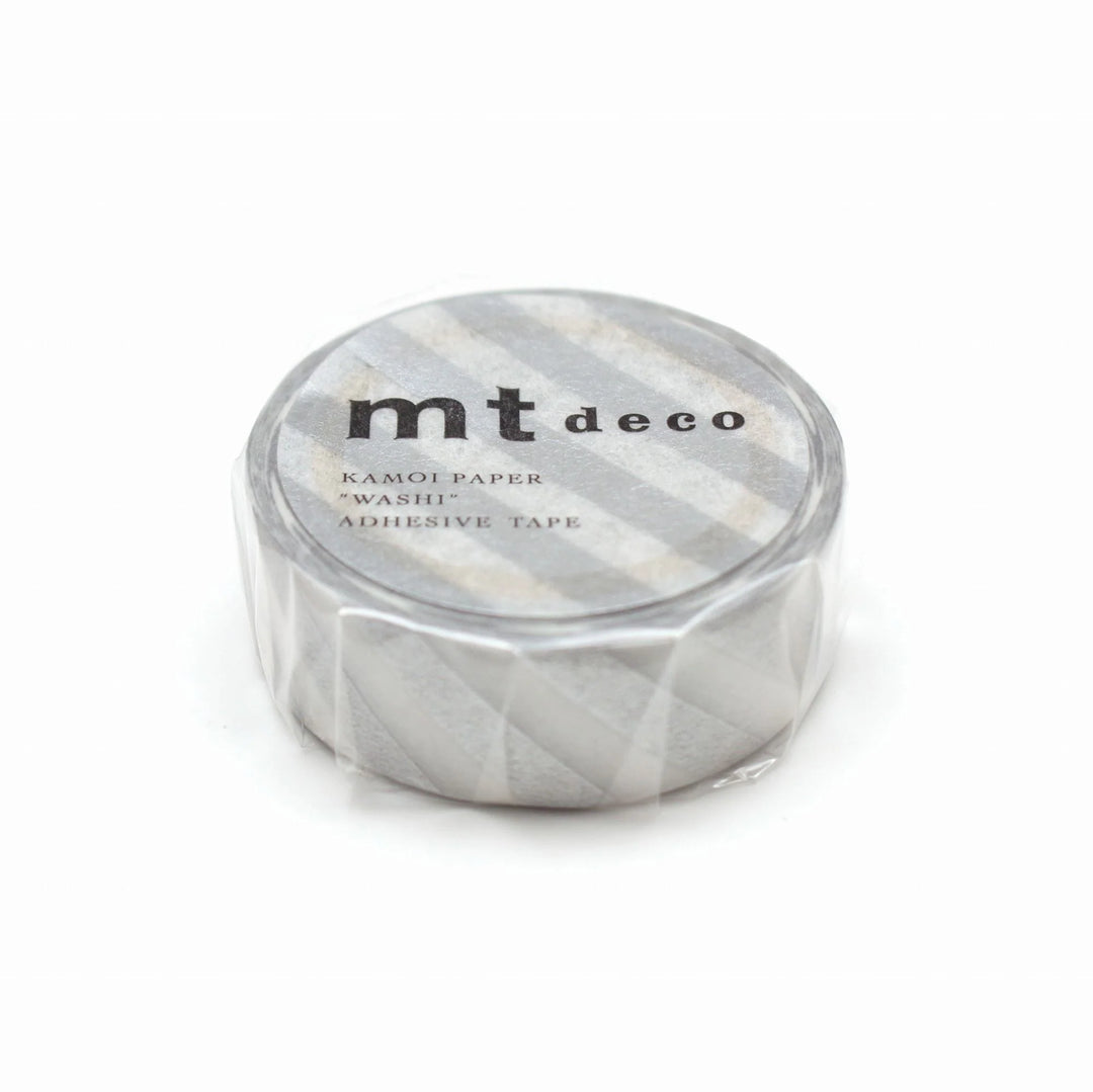 15mm Roll of Tape - Stripes - Silver