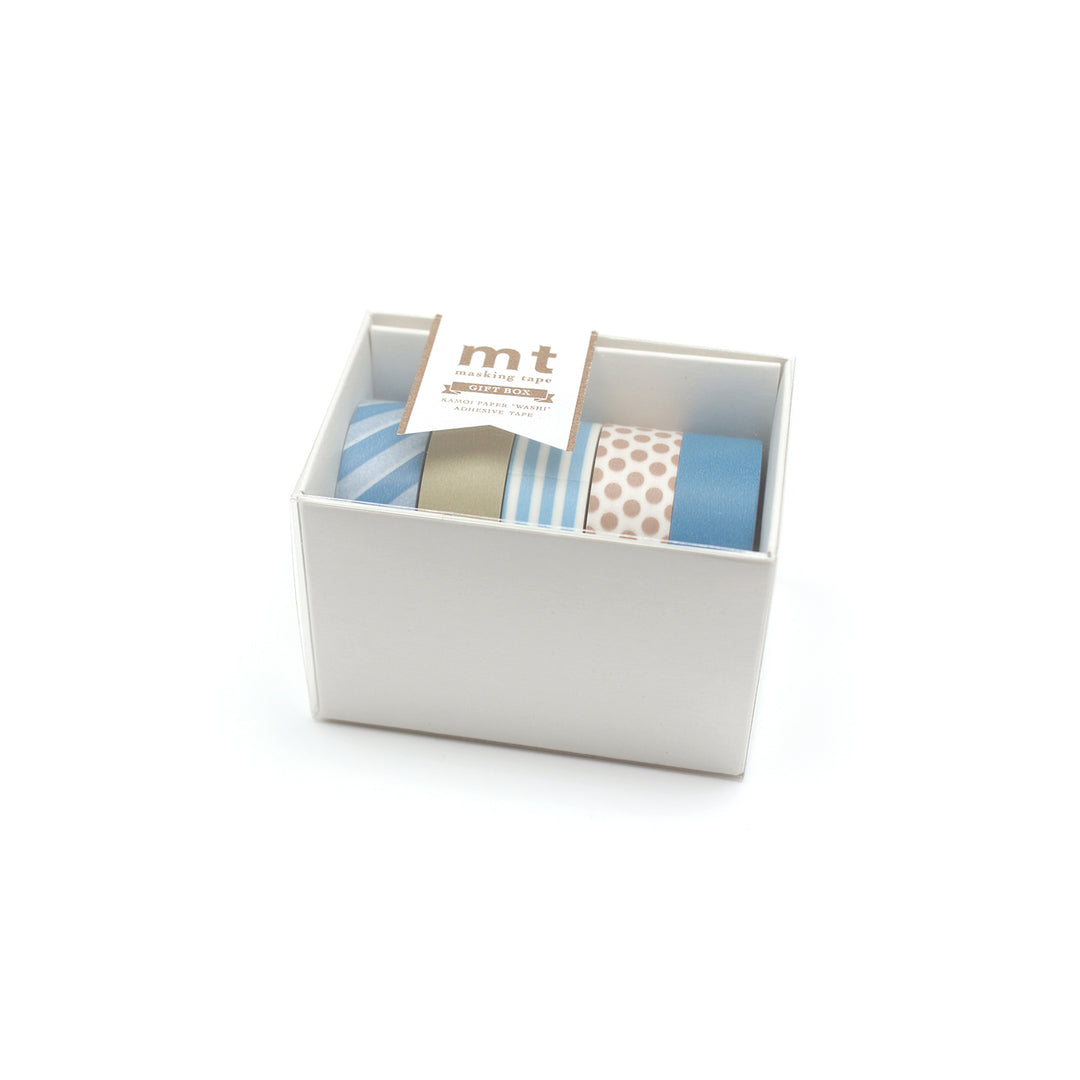 Boxed Set of 5 Tapes - Soft Blue & Gold