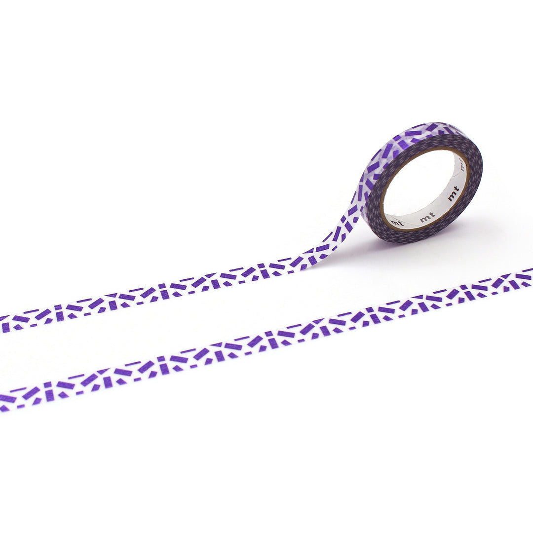7mm Roll of Tape - Purple Metallic Confetti