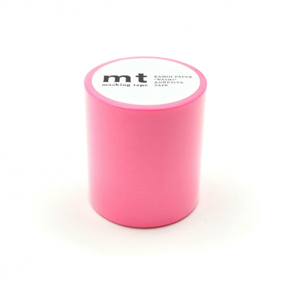 Pink roll of mt masking tape on a white background