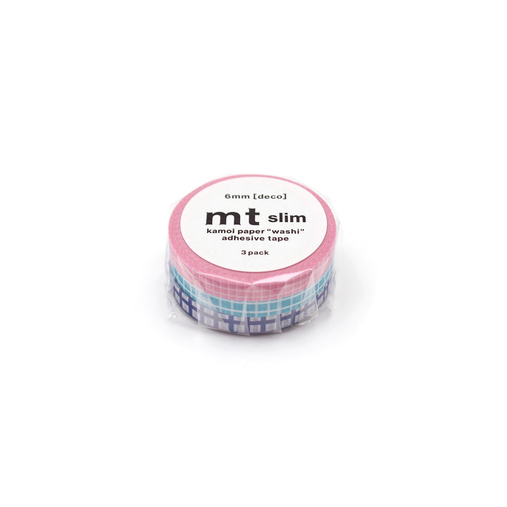 6mm Slim Tape - Pack of 3 - Grids