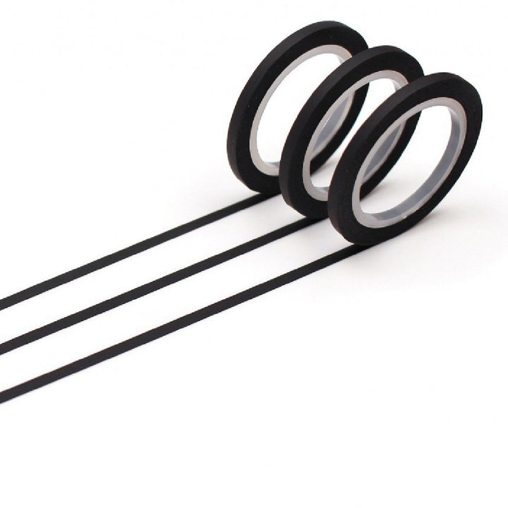 3mm Extra Slim Tape - Pack of 3 - Black