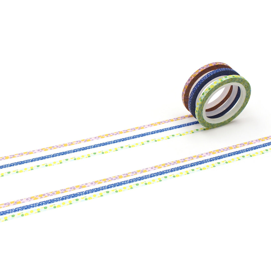 3mm Extra Slim Tape - Pack of 3 - Floral Mix