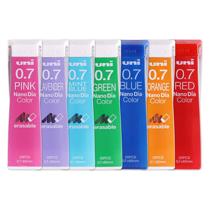 Nano Dia - Coloured Mechanical Pencil Lead Refills - 0.7