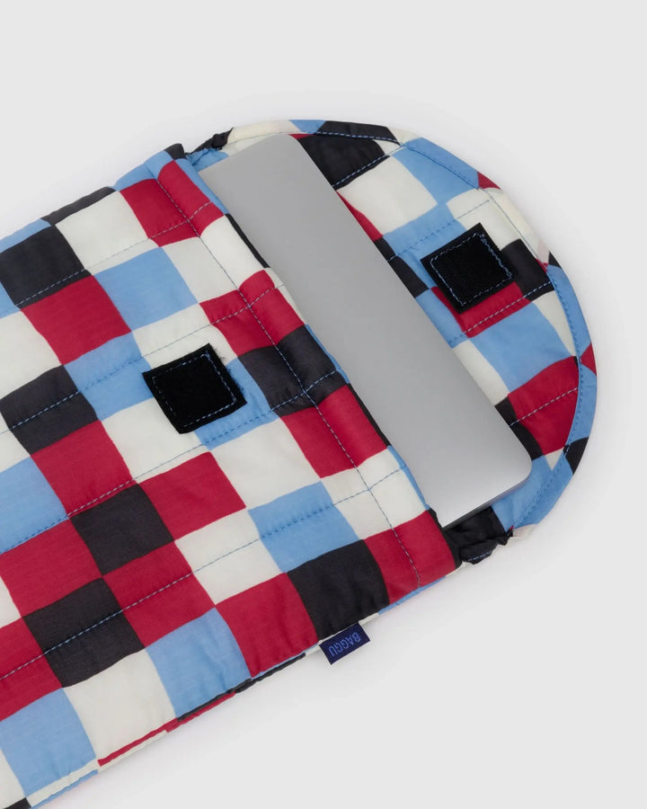 Puffy Laptop Sleeve 13" - Painted Check
