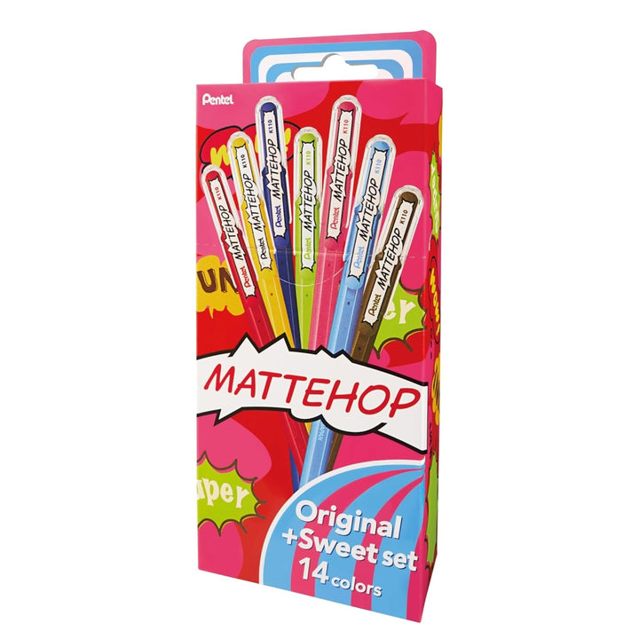 Mattehop Gel Pen Set - 14 Colours (Original + Sweet)