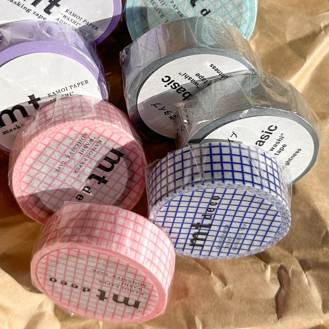 15mm Roll of Tape - Grid - Black