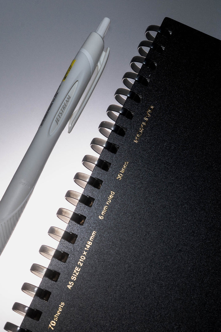 Soft Jelly Ring Notebook - Business Edition with Black Cover