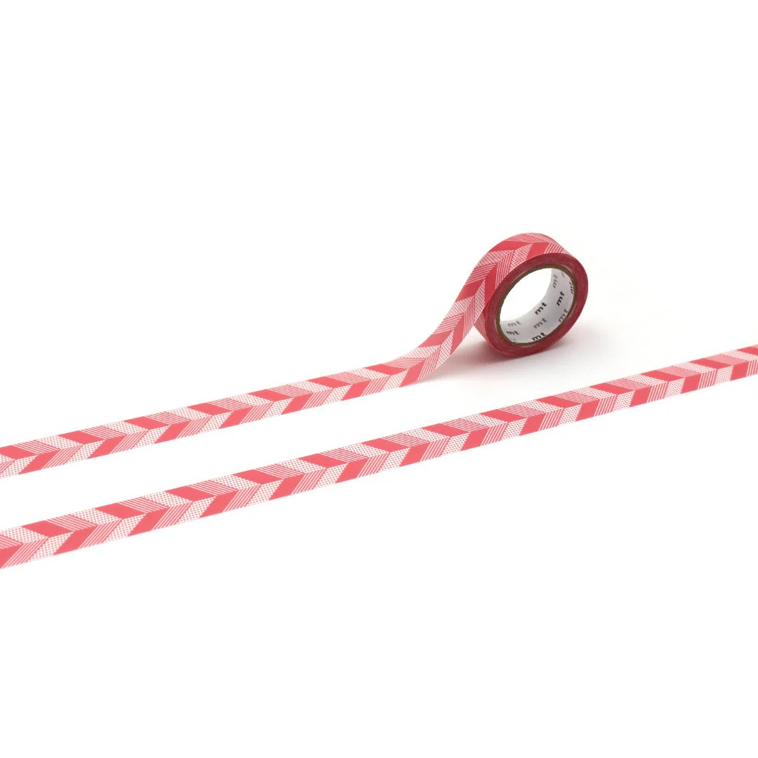 15mm Roll of Tape - Multi-Stripe Pink