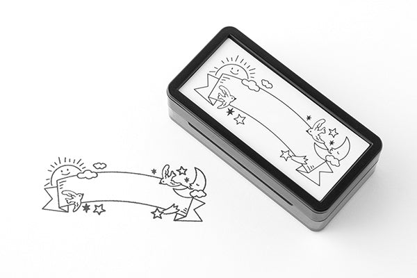 Self-Inking Half Stamp - Weather Ribbon