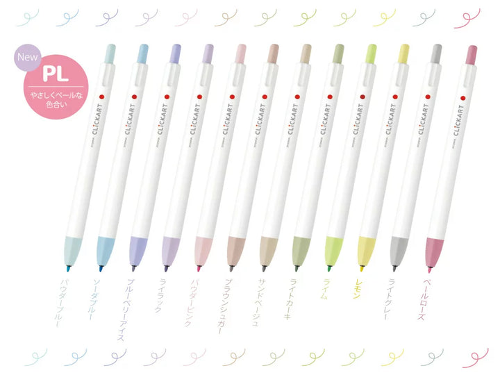 ClickArt Retractable Markers - Set of 12 - Pale