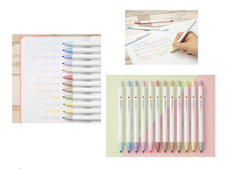 ClickArt Retractable Markers - Set of 12 - Pale