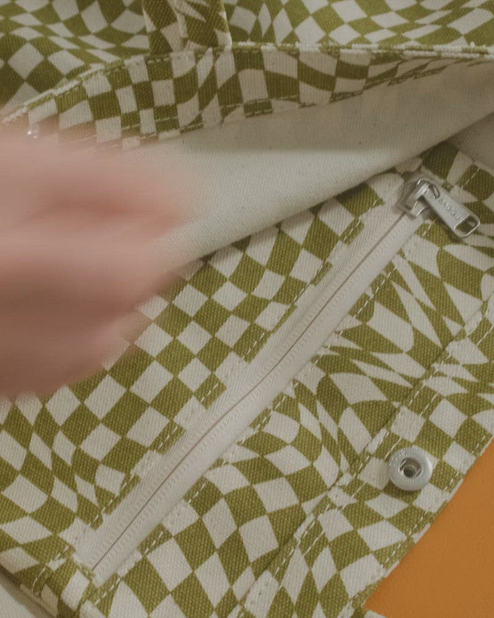 Horizontal Duck Bag - Embroidered Ditsy Floral