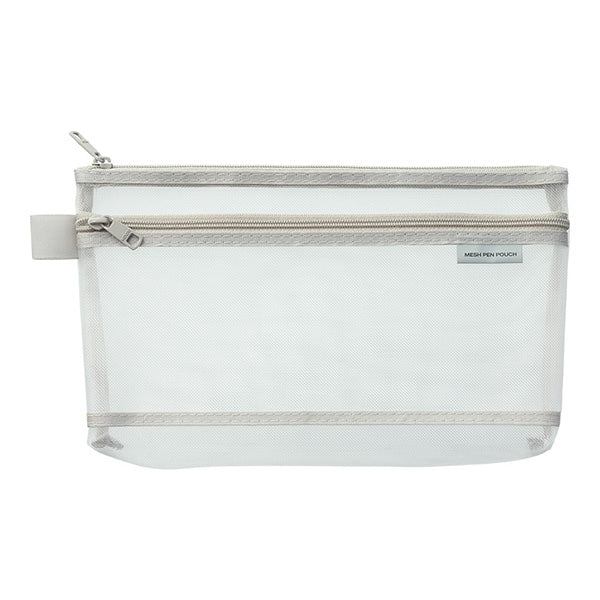 Mesh Pencil Case Pouch - Medium - Grey