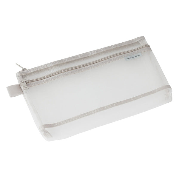 Mesh Pencil Case Pouch - Medium - Grey