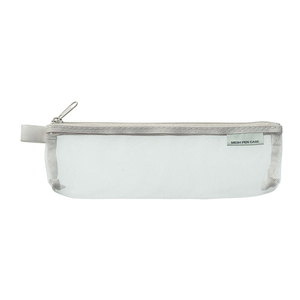 Mesh Pencil Case Pouch - Small - Grey