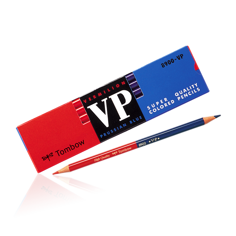 8900VP - Vermillion / Prussian Dual Colour Pencil 5:5 - tactile sensibility