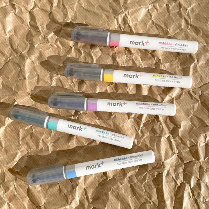 Mark+ Dual Tone Highlighter - Colour / Grey - tactile sensibility