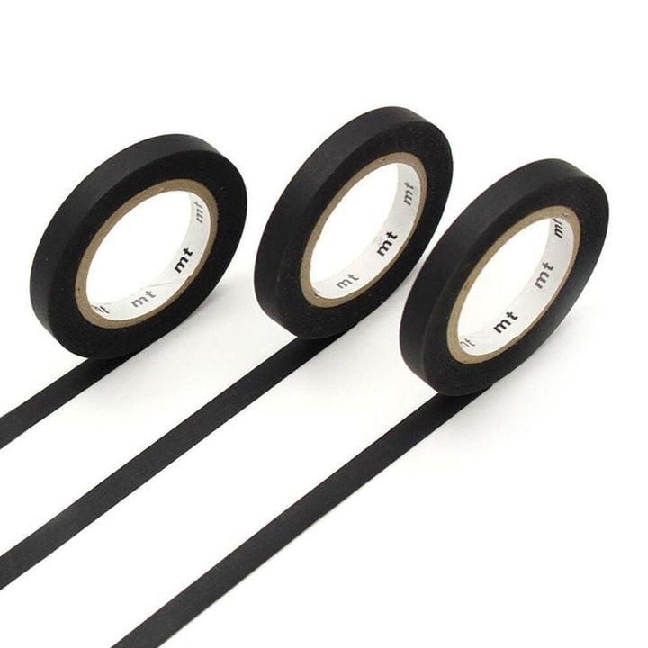 6mm Slim Tape - Pack of 3 - tactile sensibility #colour_matte-black