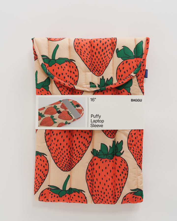 Puffy Laptop Sleeve 16" - Strawberry