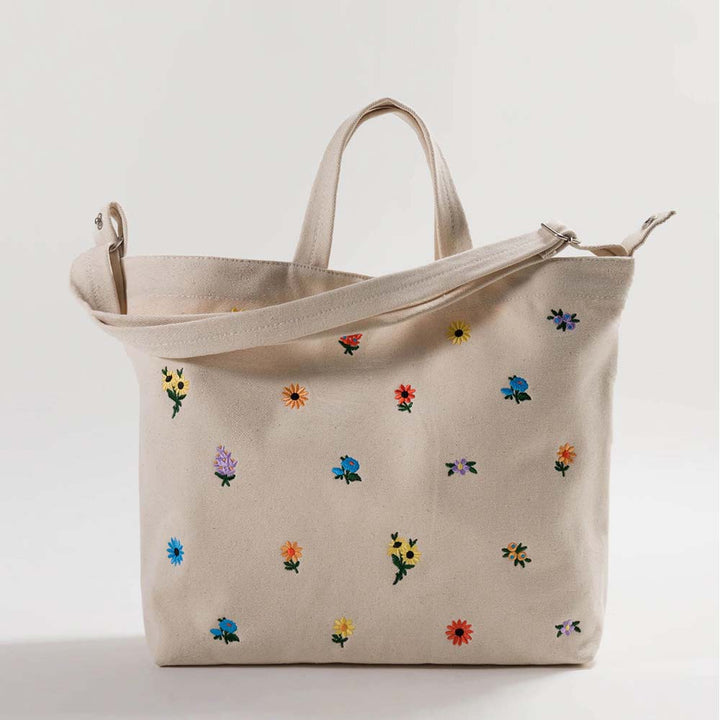 Horizontal Duck Bag - Embroidered Ditsy Floral