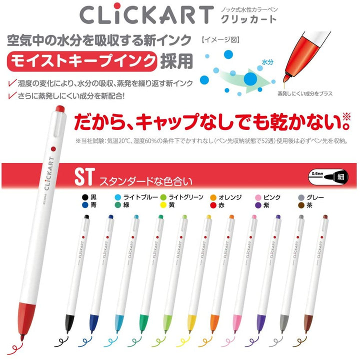 ClickArt Retractable Markers - Set of 36