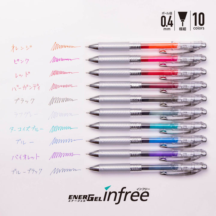 pentel energel ener gel infree in free tactile stationery sydney australia